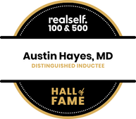 Picture of Dr. Hayes' RealSelf Hall of Fame Award.